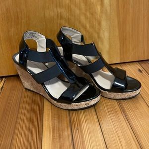 Adrienne Vittadini Strappy Cork Wedges